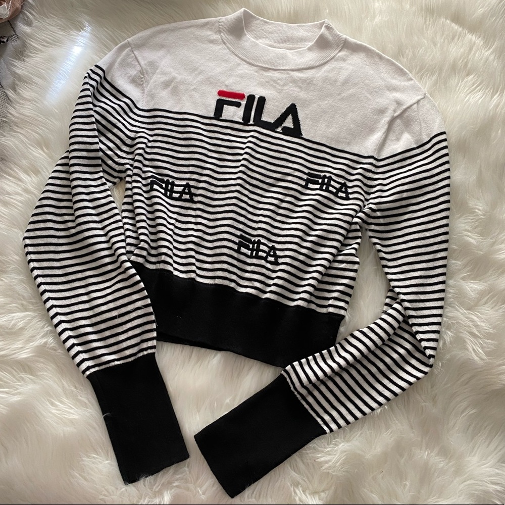 FILA vintage looking stripe sweater